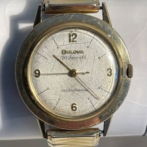 Men's Vintage Bulova Watch -30 Jewel Selfwinding- 10KT Gold Plated